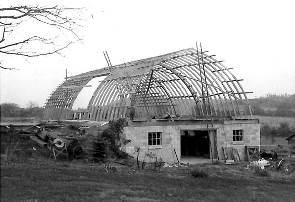 farmhouse being built