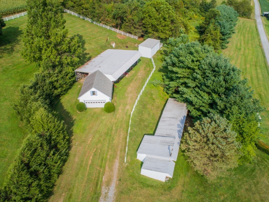 outbuildings from drone view